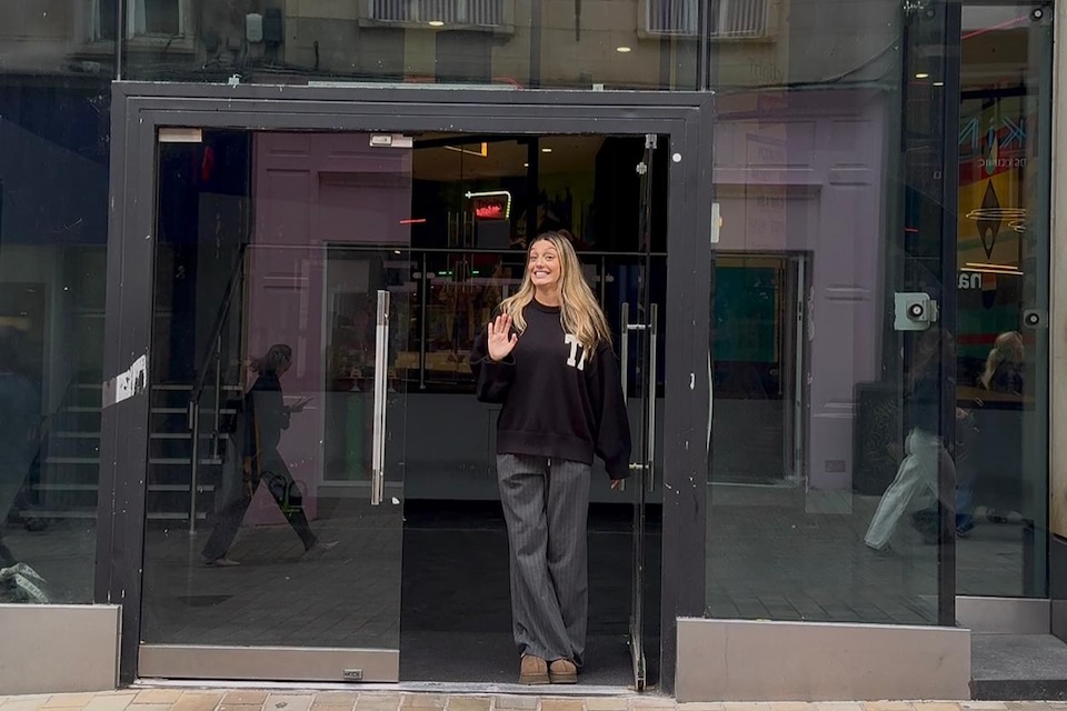 The Savvy Baker, outside her new opening in Trinity Leeds