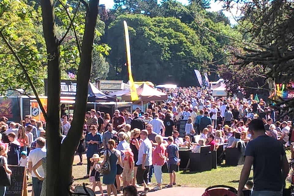 Newby Hall street food festival crowd