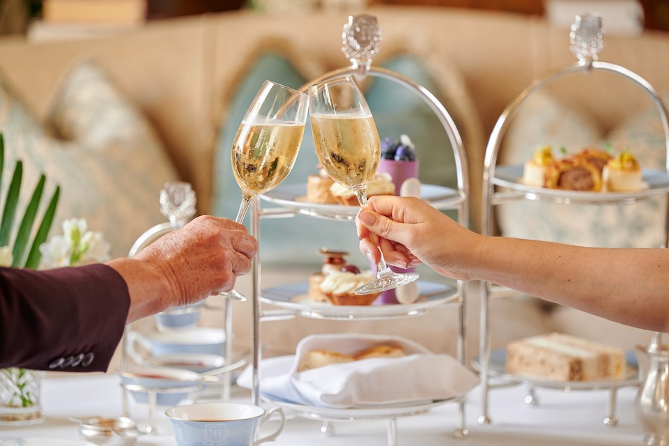 Mother's Day Afternoon Tea Yorkshire - Grantley Hall champagne