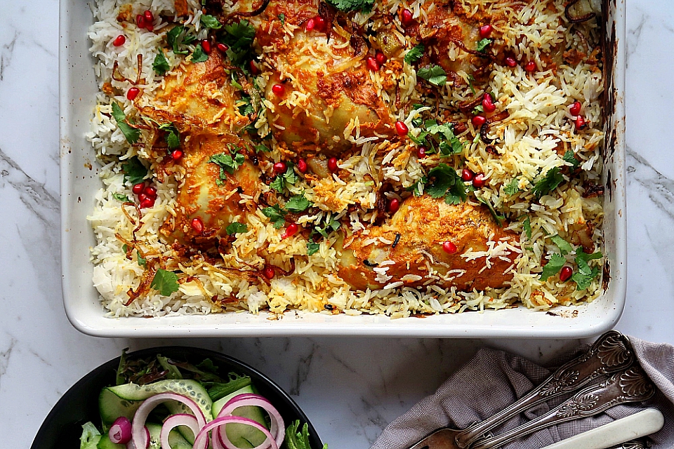 Freda Shafi - easy chicken biryani