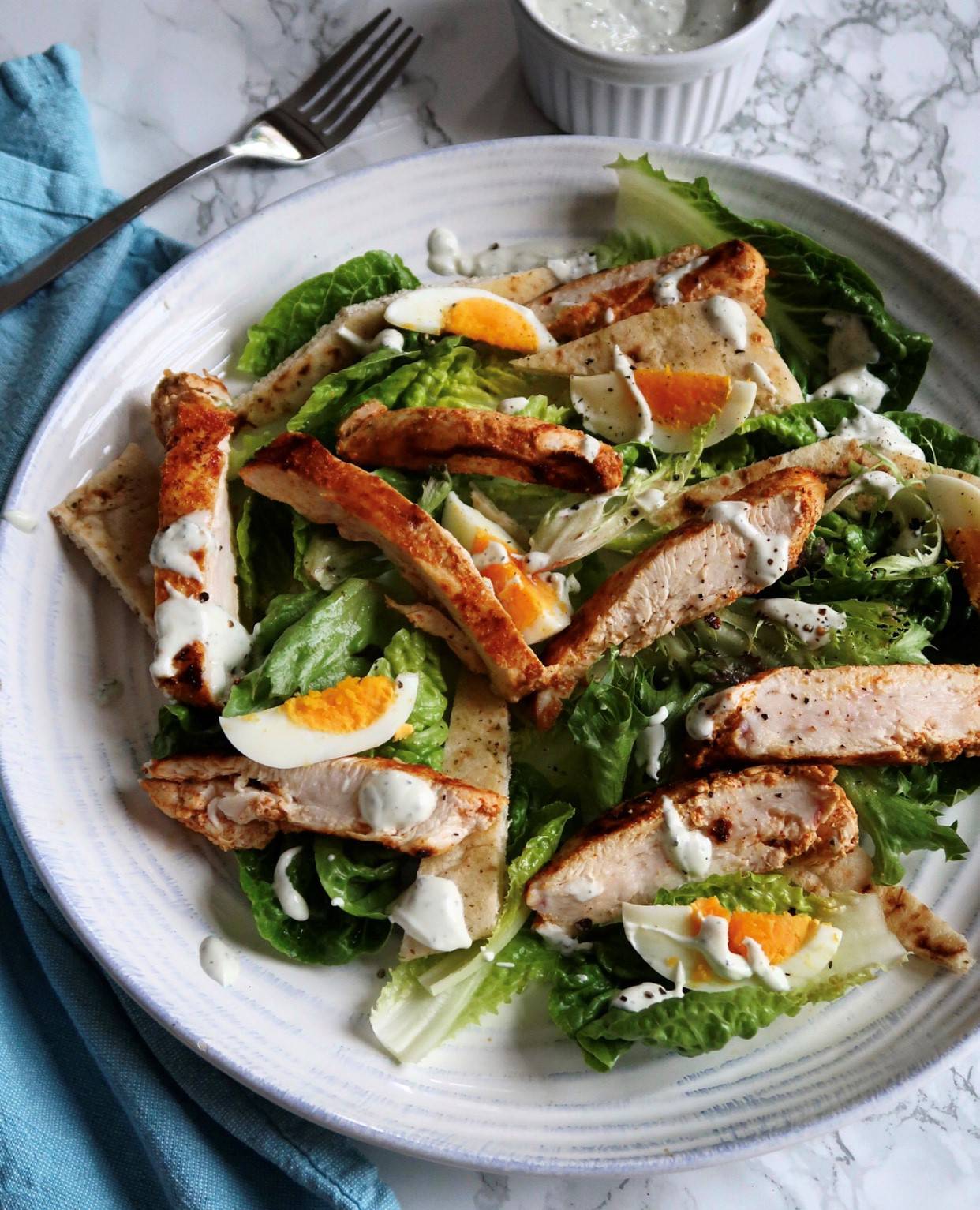 Tandoori Chicken Caesar Salad Recipe