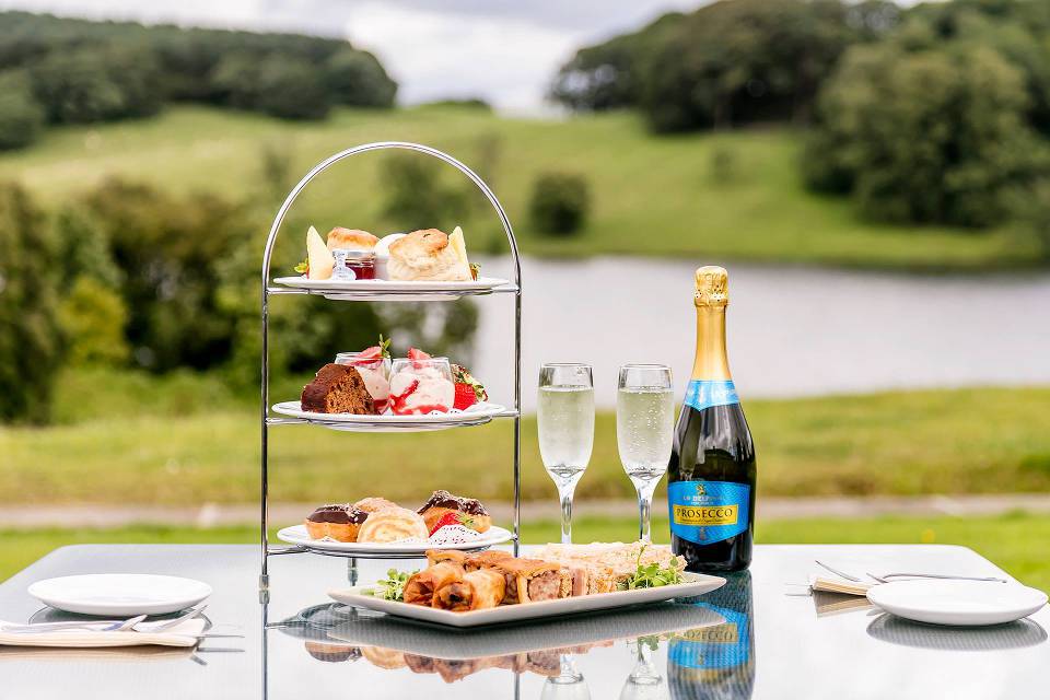 Afternoon Tea on the terrace at The Coniston Hotel Skipton