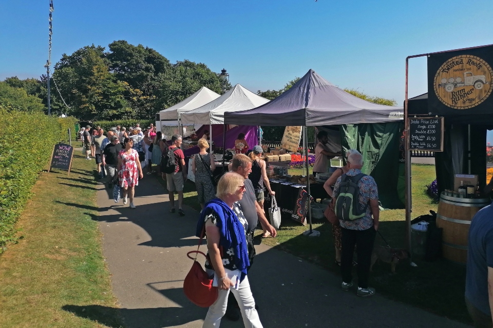 Filey Food Festival stalls