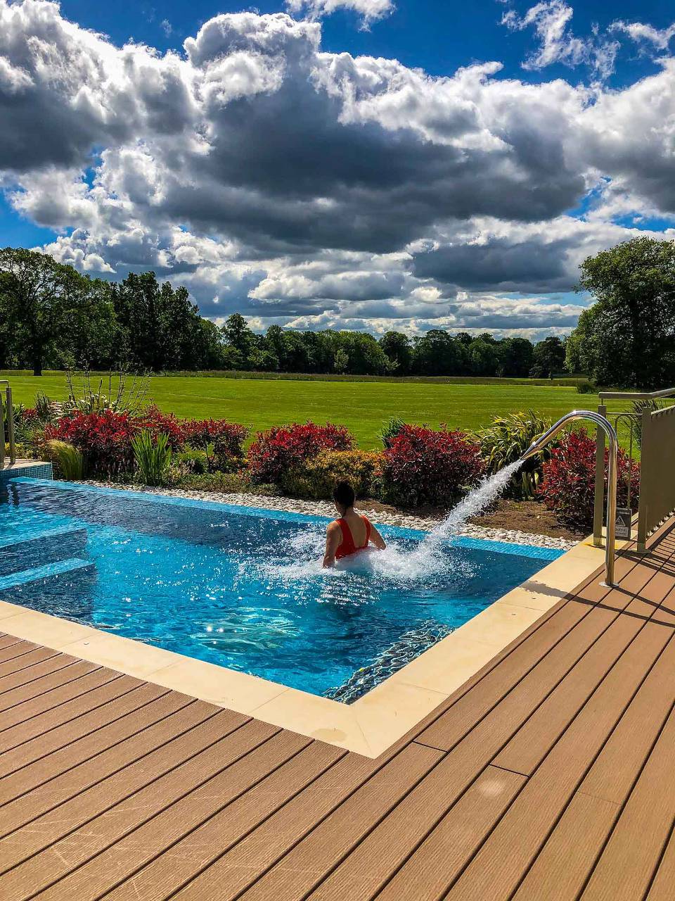 Rockliffe Hall Spa Garden Pool Shot