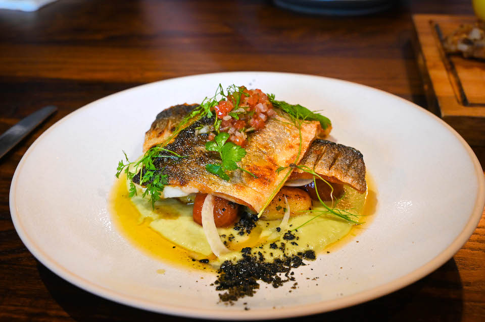The Beehive Thorner Review - Pan-seared Seabass