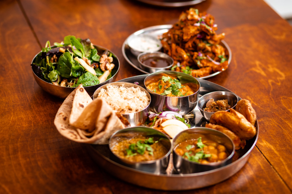 Vegan Restaurants Leeds - Manjit's Kitchen - selection of dishes