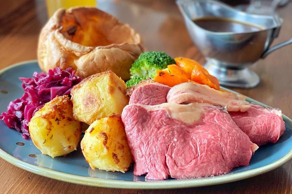 Thyme Cafe roast beef roast potatoes Yorkshire pudding and veg