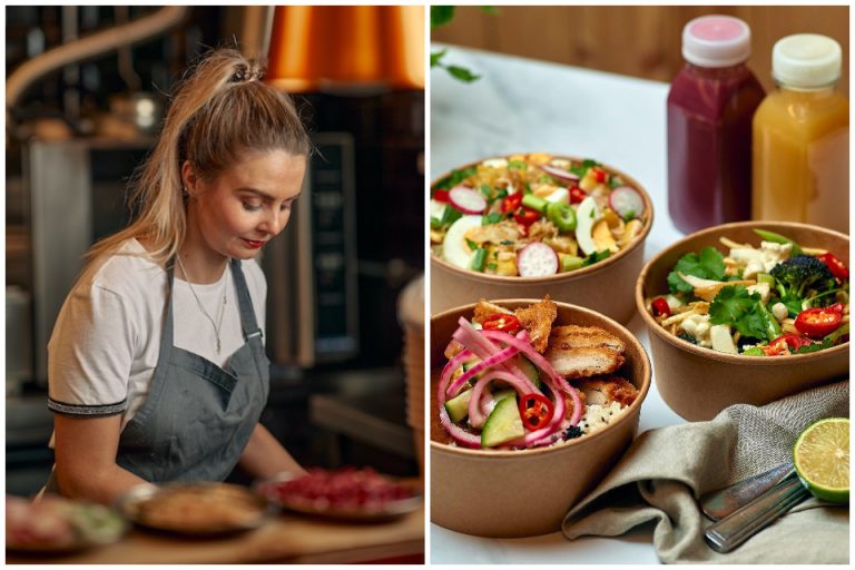 Just The Fox Kitchen Founder Natalie Firth & sample dishes