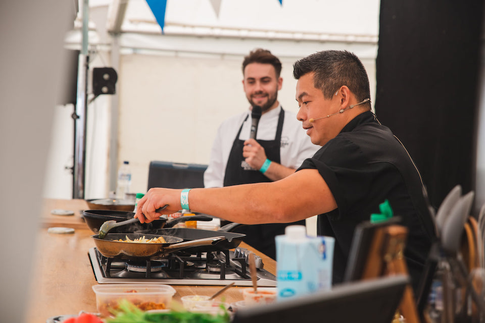 North Leeds Food Festival chef demo tent 2022 landscape