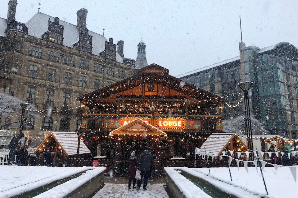 Sheffield in Snow Christmas Markets in Yorkshire