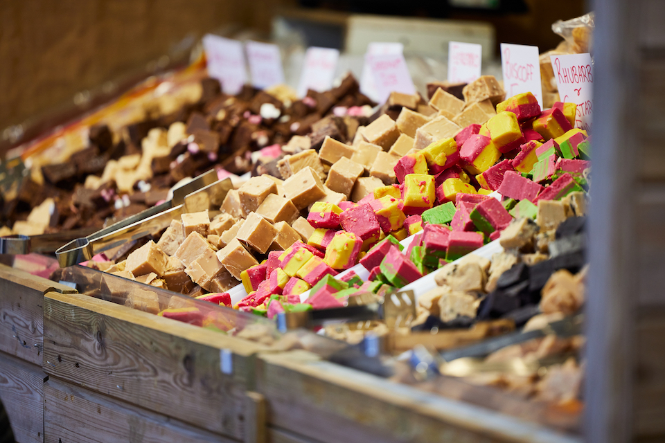 Wakefield Rhubarb Festival sweets and fudge stall