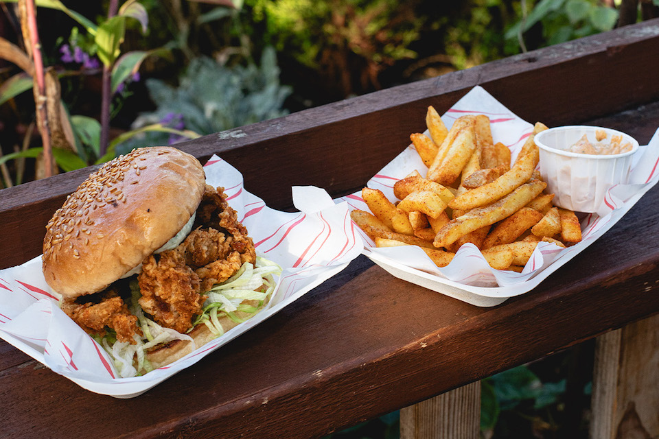 Herbivorous vegan restaurants in York burger and fries