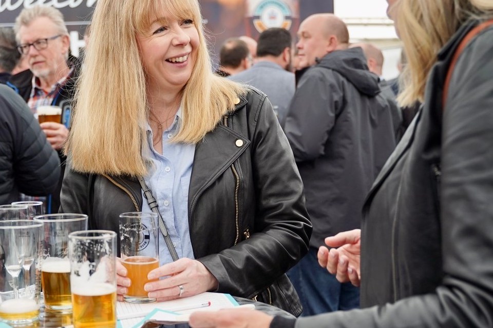 Wetherby Beer Fest people trying beer - May bank holiday events