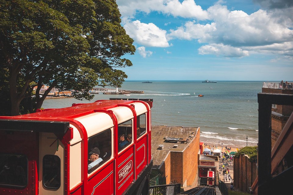 Things to do in Scarborough - Scarborough Cliff Railway carriage