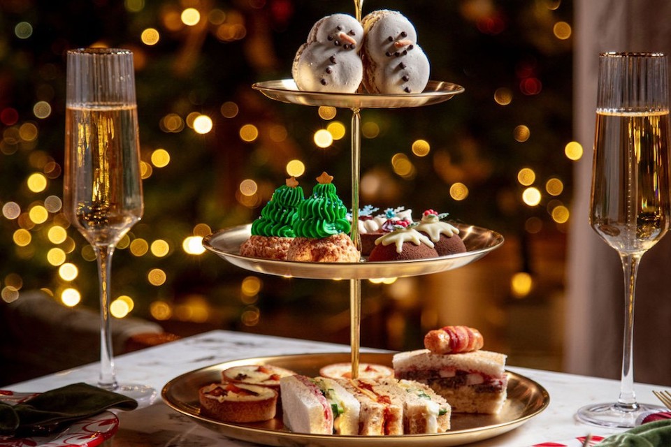 Wood Hall Hotel festive afternoon tea