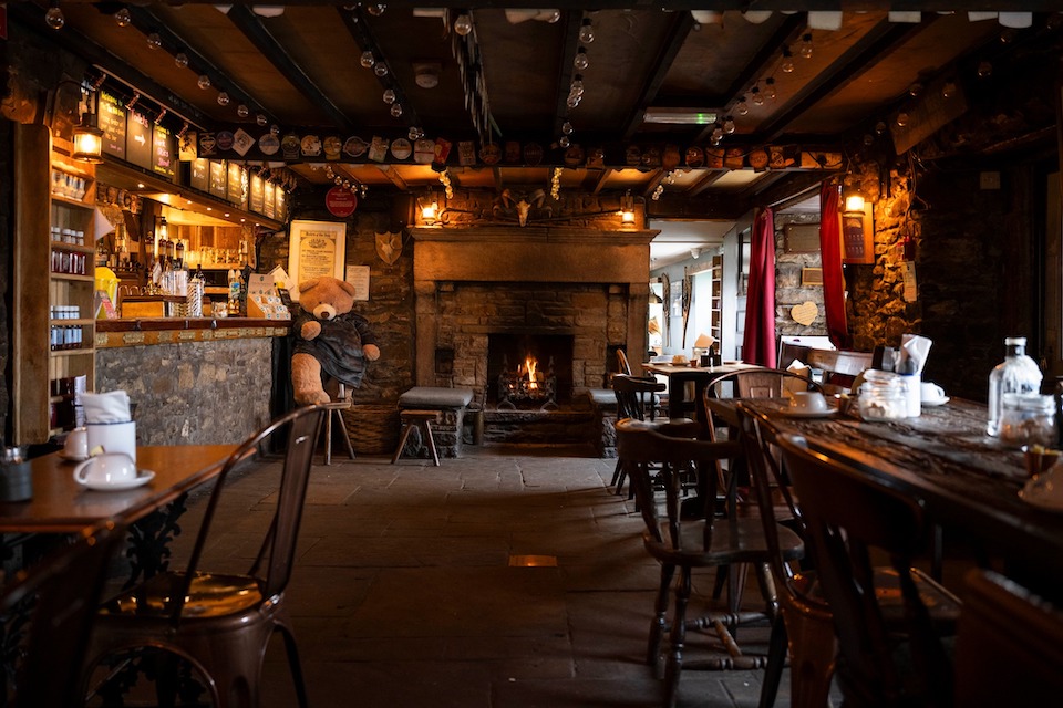 Tan Hill Inn Swaledale Pub Interior Bar Area Cosy Pubs in Yorkshire