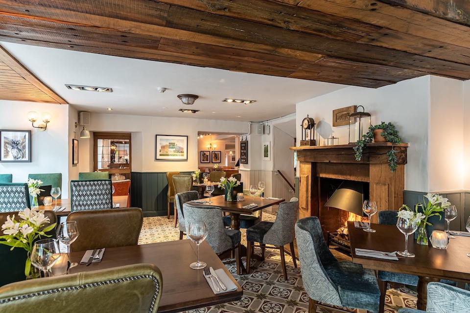 The Fox House Sheffield Cosy Pubs in Yorkshire Dining Interior and Fireplace