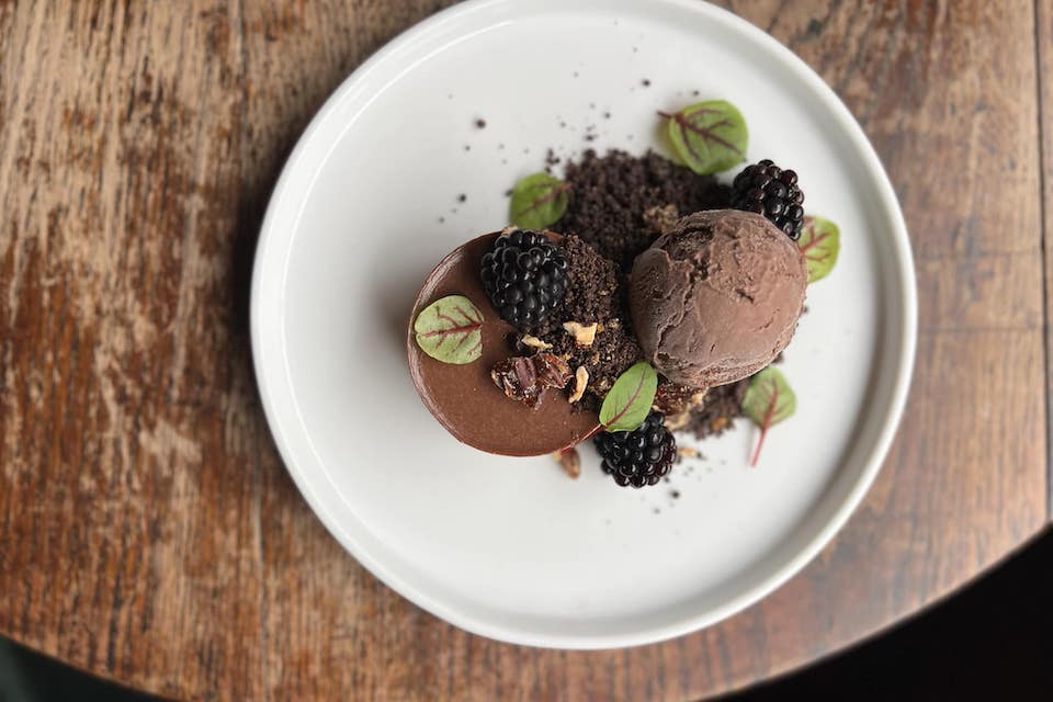 The Hawthorn Haworth Chocolate dessert - romantic restaurants in Yorkshire