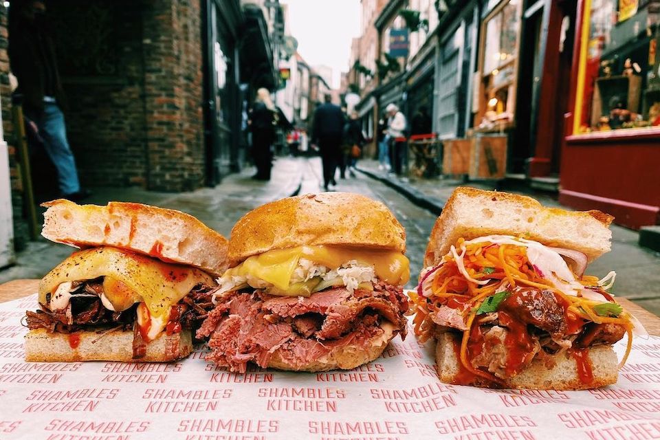 Street food sandwiches from independent trader