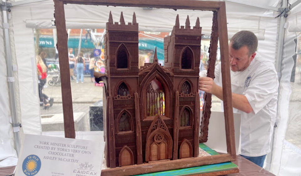 Yorkshire chocolate sculpture