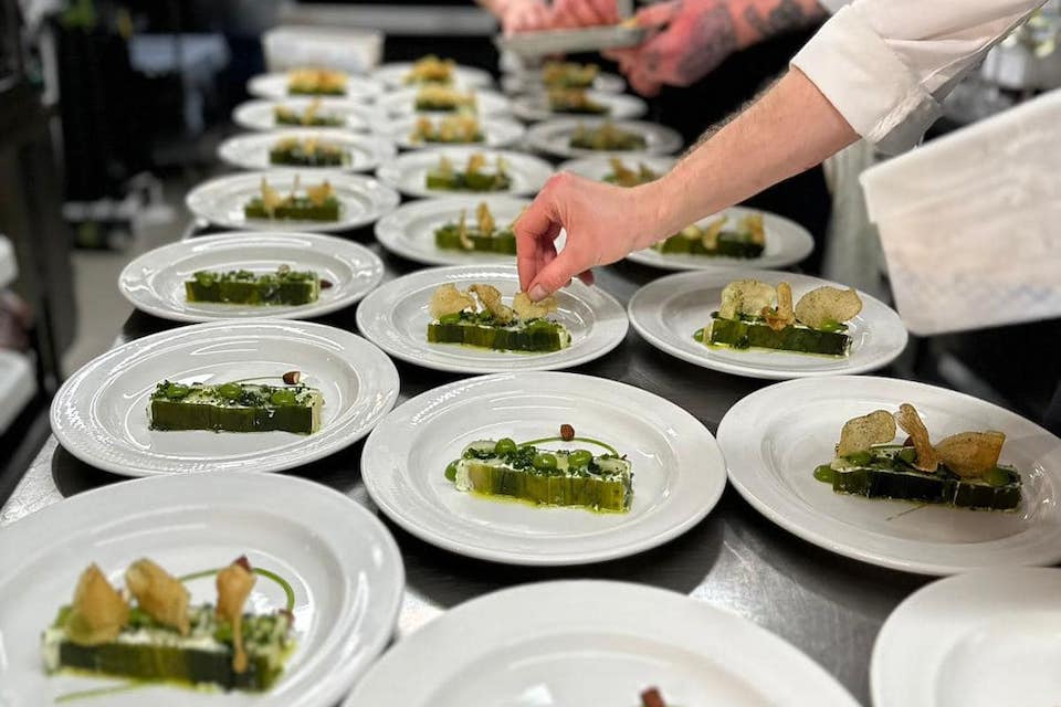 The Old Liquor Store York - chefs plating up