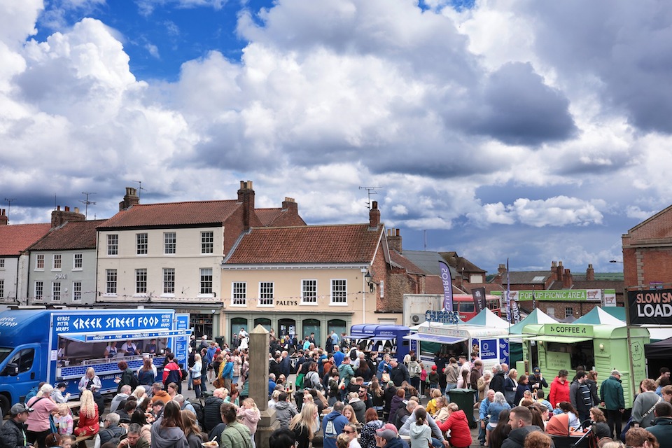 Malton Harvest Food Lovers Market stalls