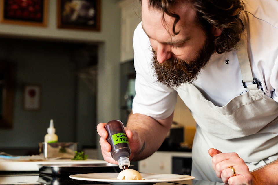 Swinton Estate chef's table josh barnes plating up