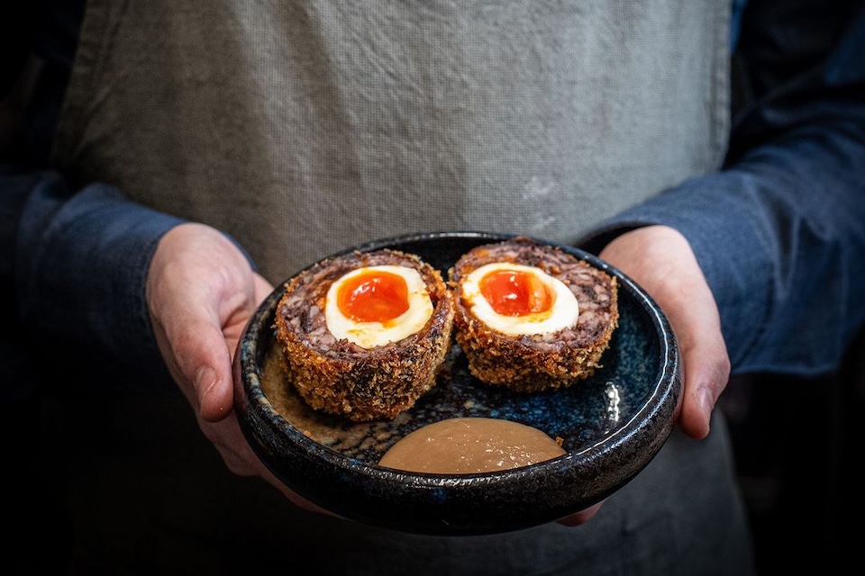 Njuda scotch eggs at Norman's neighbourhood kitchen in Huddersfield