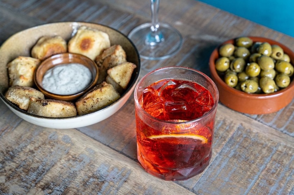 A selection of cocktails and snacks served by Selena's